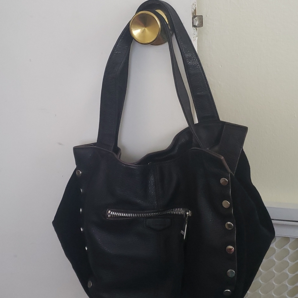 Aimee Kestenberg black leather and suede bag.